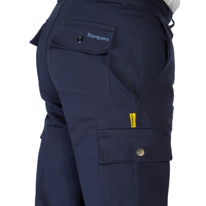 Pantalon Pampero Cargo De Trabajo Reforzado Color NEGRO - El